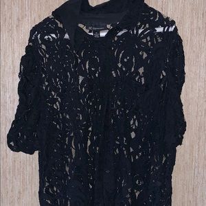 Collard blouse button up